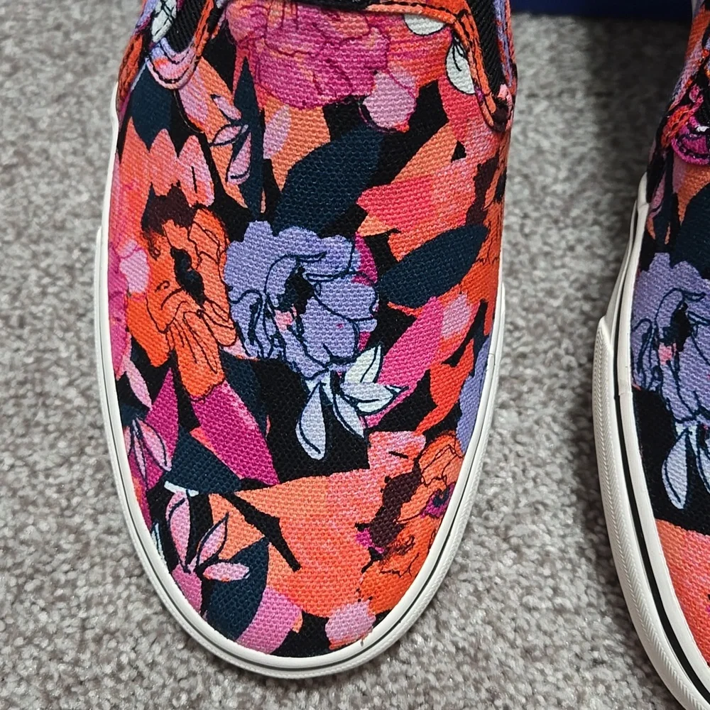 KEDS DOUBLE DECKER TWILL FLORAL Sneaker - Black in Size 8.5 - NEW IN BOX